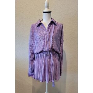 Lilac Plisse Romper